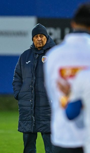 DIN NOU PE TEREN     Cum a fost Mircea Lucescu  în cele 15 minute petrecute de jurnaliști la antrenamentul naționalei
