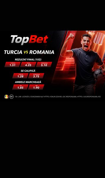 Turcia vs România  la baraj: Istoricul întâlnirilor directe ne este favorabil.   Cum arată cotele la pariuri?