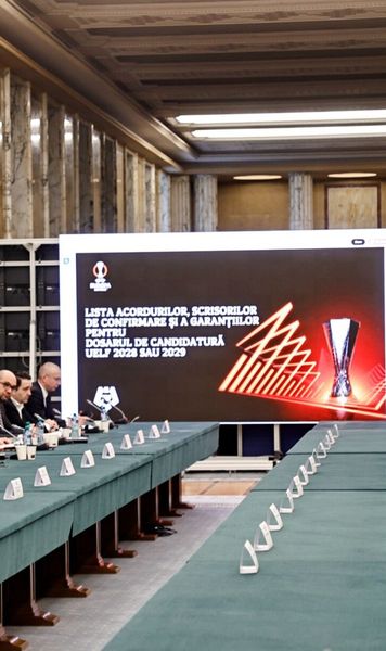Primi pași pentru finala Europa League  FRF vrea ca meciul pentru trofeu   să se joace la București.  Ce s-a întâmplat azi la Palatul Victoria
