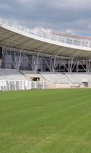 Aproape de finalizare     FOTO.  Cum arată   cel mai nou stadion  din România și când ar urma să fie inaugurat 