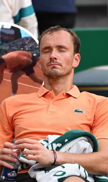 Medvedev și-a ieșit din minți!    VIDEO.  Imagini incredibile la Monte Carlo:   40 de secunde de furie  și cel mai rușinos rezultat al carierei