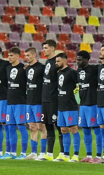 Omagiu cu dificultăți tehnice    FOTO.   Mircea Lucescu, comemorat pe Arenă:   tabela  a creat din nou probleme