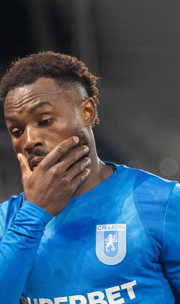 Etim, suspendare drastică     Câte etape va sta   atacantul Craiovei, după cartonașul roșu din partida cu U Cluj + Ce sancțiune a primit Orozco