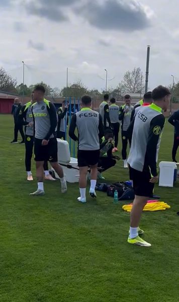 Primul antrenament fără Rădoi    VIDEO:   Cu cine s-au pregătit, miercuri, jucătorii celor de la   FCSB,  rămași din nou fără tehnician