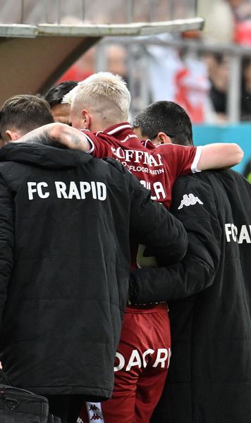 Dezastru pentru Rapid    FOTO.  Cât ar putea lipsi   Claudiu Petrila  după ce s-a „rupt” în meciul cu Dinamo » A început să plângă