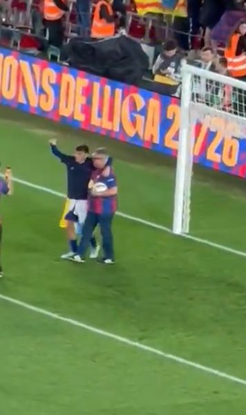 Moment de suflet pe Camp Nou  De ce execută Pedri   un penalty împotriva tatălui său  la fiecare trofeu câștigat