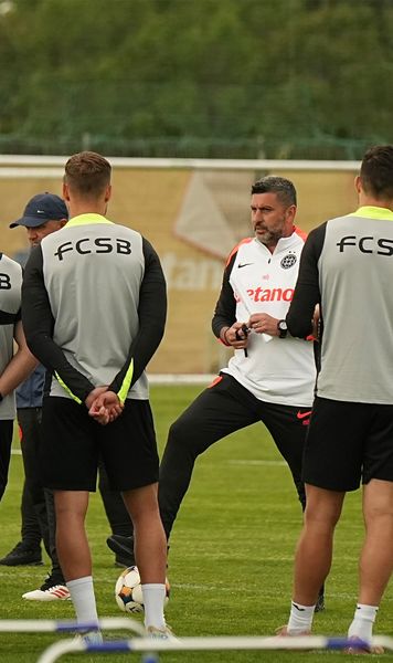 Baciu și-a băgat jucătorii în ședință    VIDEO + FOTO.  Noul tehnician de la FCSB a condus   primul antrenament  în formulă aproape completă