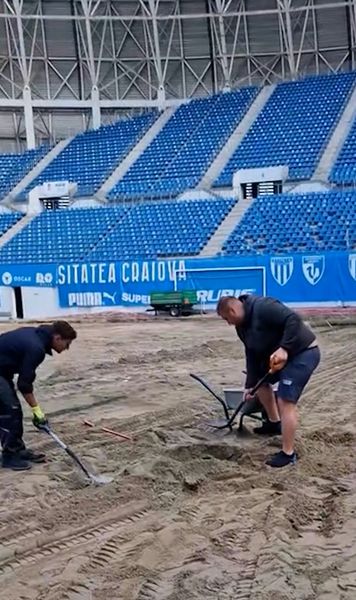 Șantier pe „Oblemenco”   Stadionul din Craiova,   modernizat  pentru Champions League 