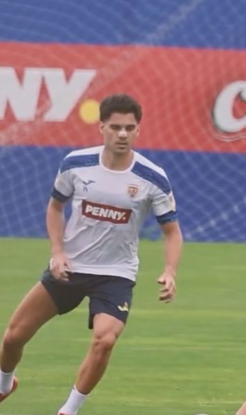 Ce tricou a luat Ianis Hagi    VIDEO.  La primul antrenament sub comanda tatălui său, mijlocașul a avut   numărul lui Johan Cruyff