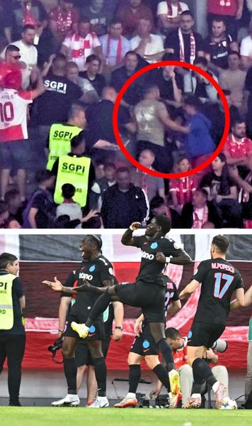 Incidente la Dinamo - FCSB     VIDEO  Un minor,   evacuat  după ce s-a bucurat la reușita roș-albaștrilor în mijlocul fanilor rivalei: intervenție în forță a Jandarmeriei