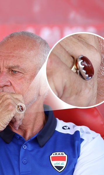 Inel special   Povestea bijuteriei sărutate de   selecționerul Irakului,  Graham Arnold, înaintea meciului cu Norvegia