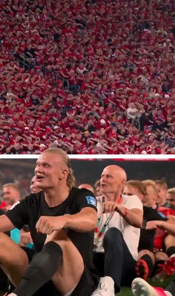 Norvegia a cucerit internetul!    VIDEO.  Sărbătoare în tabăra „vikingilor” după victoria cu Senegal.   Odegaard la tobă, Haaland la vâsle