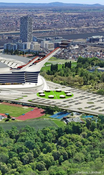 Stadion din Star Trek    FOTO.  Mega proiect unic de 700 mil. €! Arenă cu 60.000 de locuri pentru   fotbal, concerte și... sărituri cu schiurile!