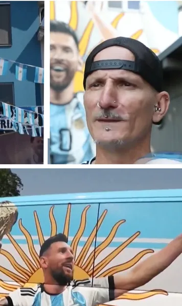 „In Messi we trust”    FOTO:  Povestea virală a superfanului dintr-un sat ceh, care   și-a transformat casa în altar pentru Argentina