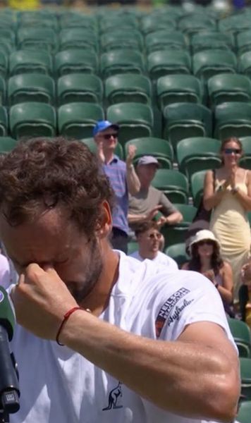 Moment emoționant la Wimbledon    FOTO:   Roman Safiullin și soția,   în lacrimi  după a treia victorie în fața unui favorit! Duel tare în turul următor