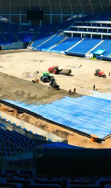 „Oblemenco”, pregătit de meciuri     VIDEO.  Stadionul Craiovei   are o nouă suprafață de joc,  folosită la CM 2026! Lucrările s-au finalizat după 40 de zile
