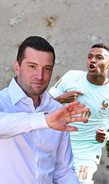Conflict surd Mbappé - extrema dreaptă   În urmă cu o lună, liderul Bardella râdea de Kylian, acum   e nevoit să-i evite numele!