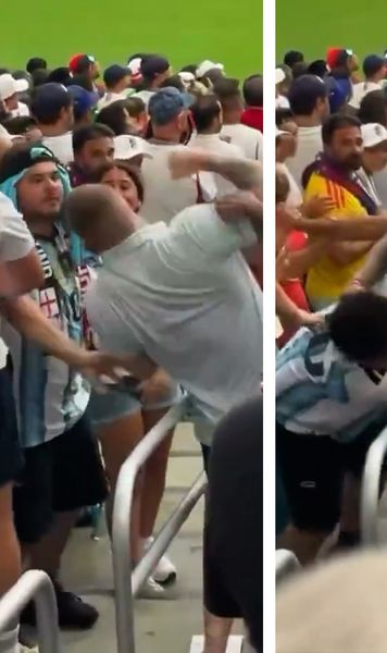 Se simte tensiunea semifinalei    VIDEO.  Fanii Argentinei și ai Angliei   și-au împărțit pumni  la CM 2026