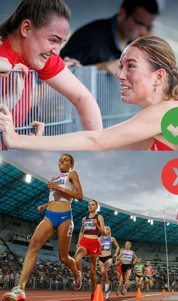 Așa da, așa nu!     FOTO  Organizatorii competițiilor de atletism cer mai puține cadre TV care   sexualizează sportivele