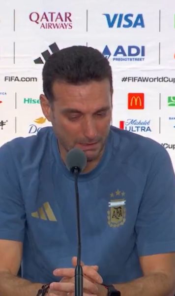 Scaloni, înecat în lacrimi    FOTO.  Selecționerul Argentinei s-a oprit brusc din declarații și a plecat plângând:   „Mă doare sufletul”