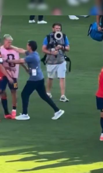 Gest șocant după finala CM 2026    VIDEO.   Dani Olmo,   lovit cu pumnul în față  de antrenorul secund al Argentinei, Roberto Ayala