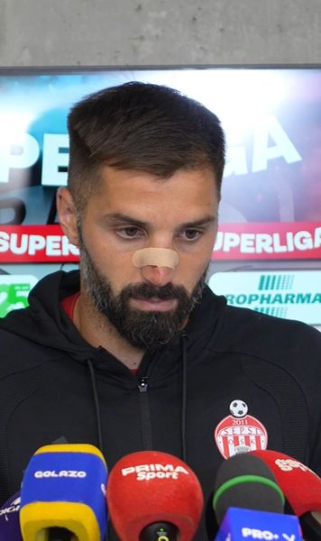 „Am făcut o greșeală”    Dobrosavlevici,  după cartonașul roșu primit cu Rapid: „Ne-am împiedicat și arbitrul a decis că e fault”