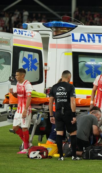 Momente de panică pe „Arc”!   VIDEO:  Jucătorii  au chemat ambulanța  după o intrare îngrozitoare asupra lui Pascual