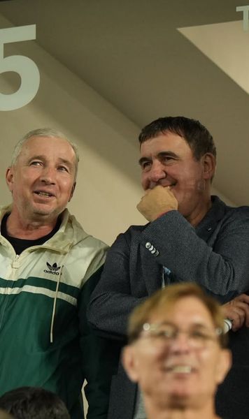 Ce nu s-a văzut la TV   FOTO.  Oaspeți de seamă la  Rapid - Dinamo:  două legende, un fost acționar din Giulești și o ironie dură vizavi de noua siglă