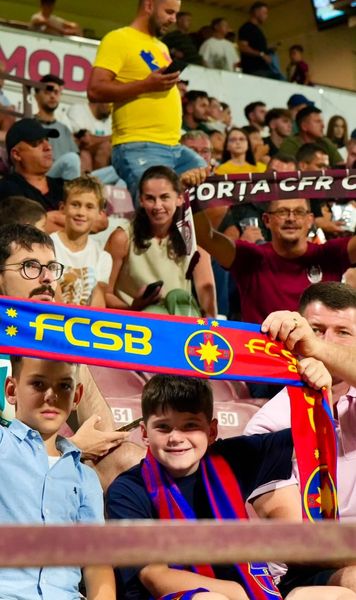 Gruia roș-albastră   Mulți clujeni fani FCSB pe stadion  la meciul lui CFR. Și un mic incident între localnici legat de echipa preferată