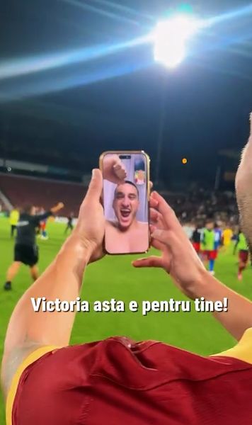 Operat, dar pe teren   VIDEO.  Alin Fică va lipsi câteva luni, dar Cordea a avut grijă  să nu rateze sărbătoarea  după victoria cu FCSB