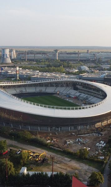 GOLAZO.ro a vizitat noul OZN   VIDEO+FOTO.  Imagini din dronă cu  anomalia de la Târgoviște  » Când va fi inaugurat al doilea stadion modern din oraș