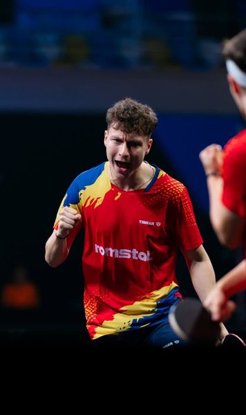 Medalie de aur la tenis de masă!    VIDEO.   Eduard Ionescu și Darius Movileanu  au reușit un parcurs senzațional în Kazahstan