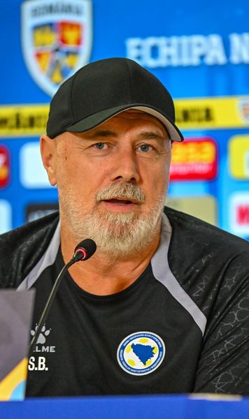 „Vrem să-l supărăm pe Hagi”   Selecționerul Bosniei, vrăjit de Hagi: „A fost  idolul tuturor,  dar vrem să învingem”. S-a înclinat în memoria lui Lucescu