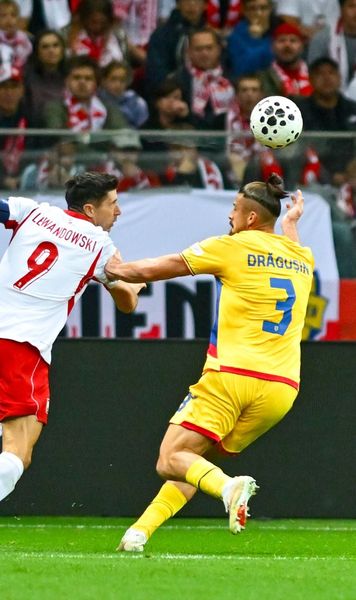 Dezastru pentru România   FOTO.  Radu Drăgușin  a fost eliminat,  iar Polonia a marcat din penalty 