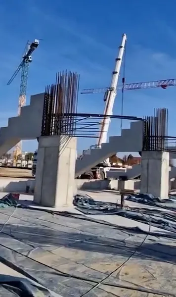 Noul stadion prinde contur   VIDEO.  Moment important surprins de primar:  „Lucrările merg foarte bine”