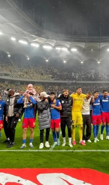 Girează rasismul ultrașilor   VIDEO.   Gestul șocant făcut de jucătorii de la FCSB  în momentul în care Peluza Nord scanda lozinci rasiste