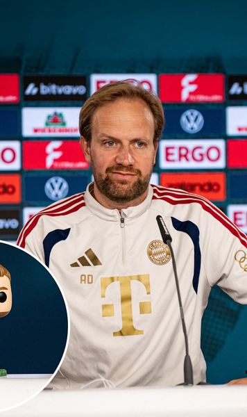 „Acum suntem toți aici”   FOTO.  L-au vrut pe Kane aproape 😅»  Spectacol la conferința lui Bayern  după câștigarea Balonului de Aur