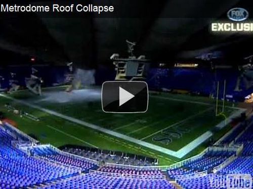 VIDEO Imagini unice - ce poate face zapada/ Acoperisul unei arene din Minnesota a cedat