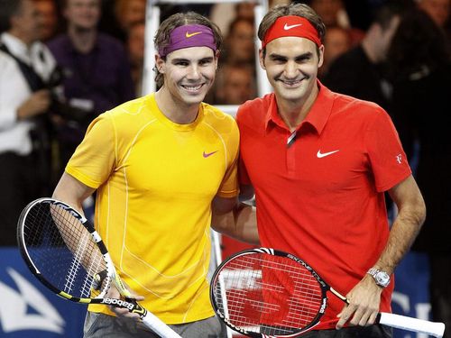 VIDEO Federer castiga primul meci caritabil cu Nadal