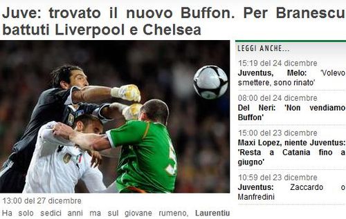 Calciomercato: Juventus l-a gasit pe noul Buffon. E roman si are 16 ani