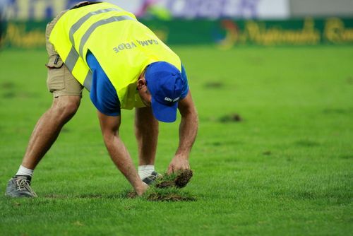 Sorin Oprescu se intalneste cu reprezentantii constructorului pentru a 
stabili cauzele deteriorarii gazonul de la National Arena: "Ori e gazon,
 ori nu!'