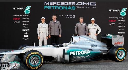 ​F1 MercedesGP a prezentat noul monopost: "W03" - speranta germana pentru victorie