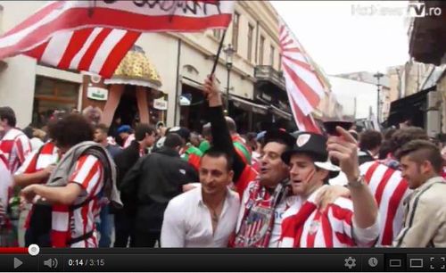 ​VIDEO  Cum au petrecut fanii lui Athletic Bilbao in centrul vechi si in Piata Constitutiei. Vezi ce au spus spaniolii despre Bucuresti