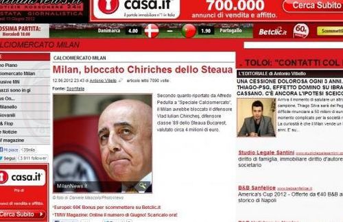 Presa italiana: AC Milan il vrea pe Vlad Chiriches