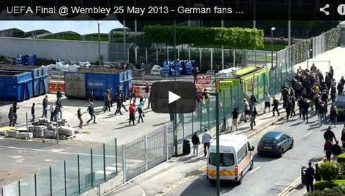 VIDEO Bataie intre suporterii lui Bayern si cei ai Borussiei pe strazile din Londra