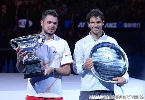 Australian Open : Stanislas Wawrinka castiga primul sau titlu de Mare Slem, dupa o finala dramatica in fata lui Rafael Nadal