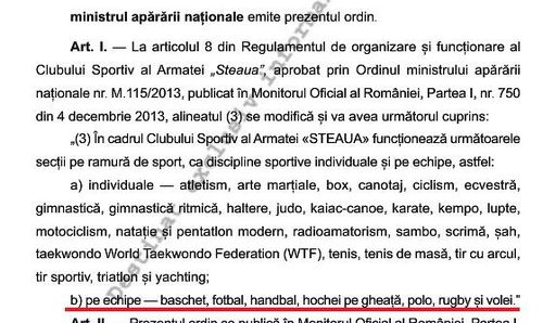 UPDATE  MApN schimba regulamentul: CSA Steaua are ramura de fotbal, fara precizarea "amator". Dispute pentru emblema intre Armata si echipa lui Becali​