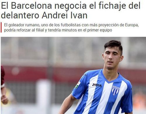 FC Barcelona il vrea pe Andrei Ivan, 19 ani, de la CSU Craiova