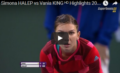 VIDEO Indian Wells: Simona Halep, victorie categorica cu Vania King