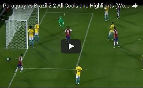 VIDEO Paraguay - Brazilia 2-2/ Dani Alves aduce remiza in prelungiri - Nationala lui Dunga, in afara locurilor pentru CM